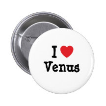 J'aime le T-shirt de coeur de Vénus Badges Avec Agrafe
