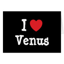 J'aime le T-shirt de coeur de Vénus Carte