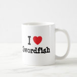 J'aime le T-shirt de coeur d'espadons Tasse