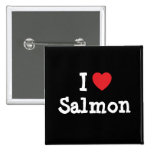 J'aime le T-shirt saumoné de coeur Pin's