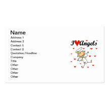 J'aime le T-shirts et les cadeaux d'anges Cartes De Visite Personnelles