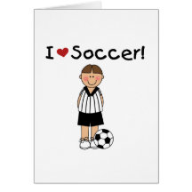 J'aime le T-shirts et les cadeaux du football Carte De Vœux