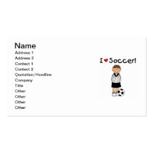 J'aime le T-shirts et les cadeaux du football Cartes De Visite Professionnelles