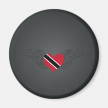 J'aime le Trinidad-et-Tobago - ailes Aimants Pour Réfrigérateur