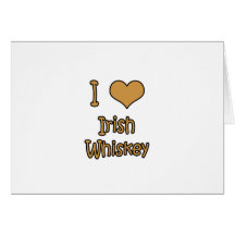 J'aime le whiskey irlandais carte de vœux