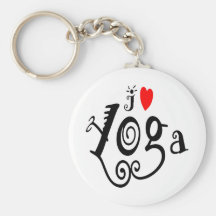 J'aime le yoga porte-clés