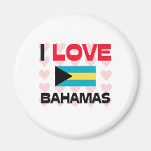 J'aime les Bahamas Aimant Pour Réfrigérateur