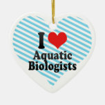 J'aime les biologistes aquatiques décorations de noël