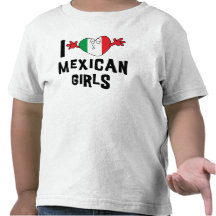 J'aime les enfants mexicains de filles t-shirt