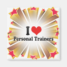 J'aime les entraîneurs personnels magnets pour réfrigérateur