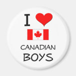 J'aime les garçons canadiens magnets pour réfrigérateur