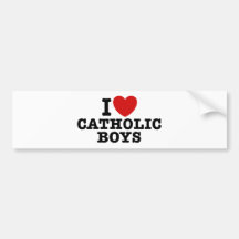 J'aime les garçons catholiques autocollants pour voiture