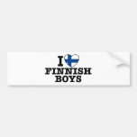J'aime les garçons finlandais autocollants pour voiture