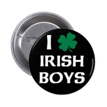 J'aime les garçons irlandais badges avec agrafe