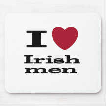 J'aime les hommes irlandais tapis de souris