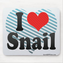J'aime l'escargot tapis de souris