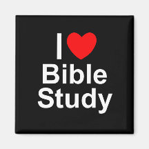 J'aime l'étude de bible (de coeur) magnets pour réfrigérateur
