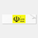 J'AIME L'IRAN 1 AUTOCOLLANTS POUR VOITURE
