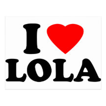J'aime Lola Cartes Postales