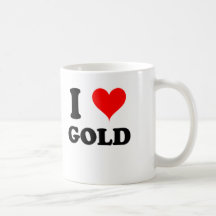J'aime l'or tasses à café