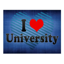 J'aime l'université, Etats-Unis Carte Postale