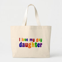 J'aime ma fille gaie sac en toile