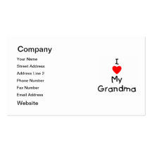 J'aime ma grand-maman carte de visite