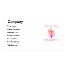 J'aime ma grand-maman (la fille flutterby) modèle de carte de visite