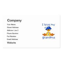 J'aime ma grand-maman (la fille mignonne) modèles de cartes de visite