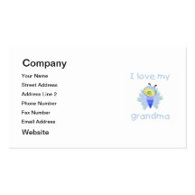J'aime ma grand-maman (le garçon flutterby) cartes de visite personnelles