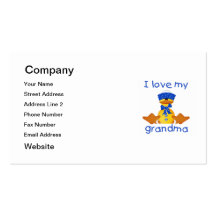 J'aime ma grand-maman (le garçon mignon) modèle de carte de visite