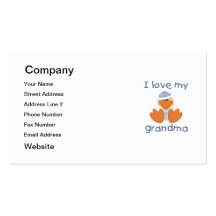 J'aime ma grand-maman (le garçon mignon) cartes de visite personnelles