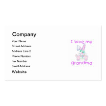 J'aime ma grand-maman (le lapin de fille) cartes de visite personnelles
