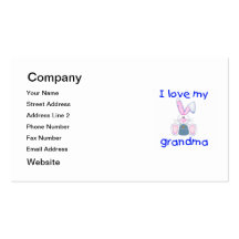 J'aime ma grand-maman (le lapin de garçon) modèles de cartes de visite