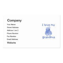 J'aime ma grand-maman (l'ours bleu) carte de visite