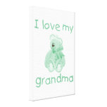 J'aime ma grand-maman (l'ours vert) impressions sur toile