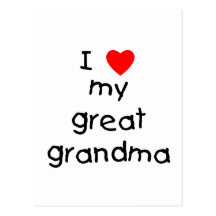J'aime ma grande grand-maman cartes postales