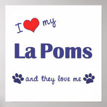 J'aime ma La Poms (les chiens multiples) Affiche