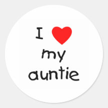 J'aime ma tante autocollants