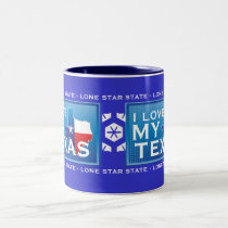 J'aime ma tasse de café du Texas tasses