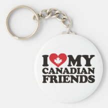 J'aime mes amis canadiens porte-clé