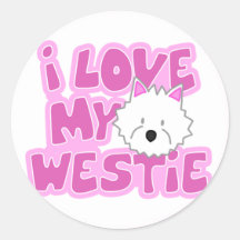 J'aime mes autocollants de Westie
