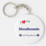J'aime mes limiers (les chiens multiples) porte-clefs
