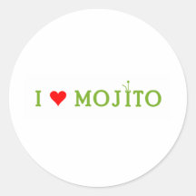 J'aime Mojito Autocollants