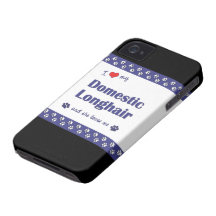 J'aime mon à cheveux longs domestique (le chat fem coques iPhone 4 Case-Mate