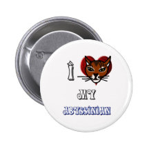 j'aime mon Abyssinien Pin's Avec Agrafe