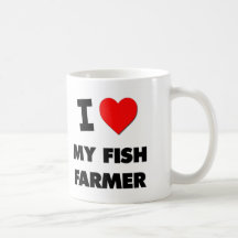 J'aime mon agriculteur de poissons mug à café