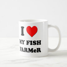 J'aime mon agriculteur de poissons tasse à café