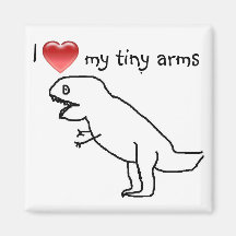 J'aime mon arms/T-REX minuscule Aimants