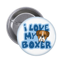 J'aime mon bouton de boxeur badges
